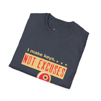 I make keys not excuses t-shirt